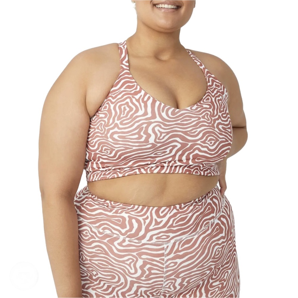 Cotton On Curve Sports Bra Summer Vestlette 20 In Dense Wave Baked Clay